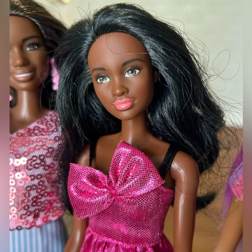 Barbie Fashionistas Doll Lot w Mbili Crystal & Albus head molds play dolls